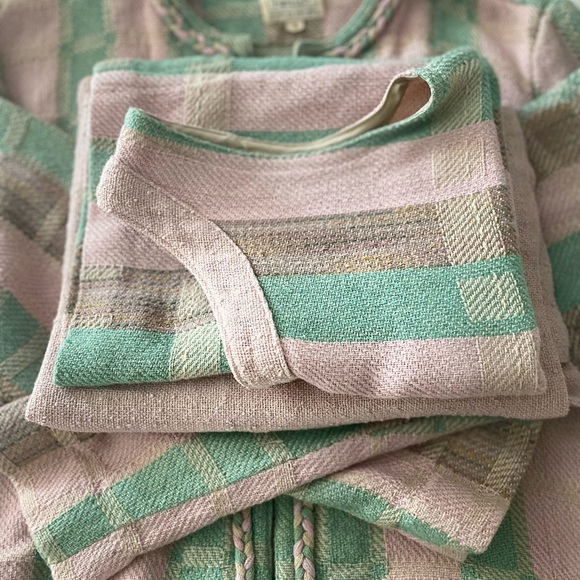 Vtg 90's  3 piece set  ZONDA NELLIS   Shell Top script Blouse S - Picture 10 of 11